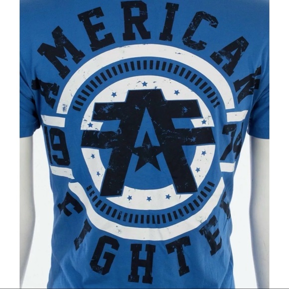 AMERICAN FIGHTER Bradley Eagle Blue Athletic Fit Mens Crewneck T-shirt L-3XL NWT - Picture 9 of 9